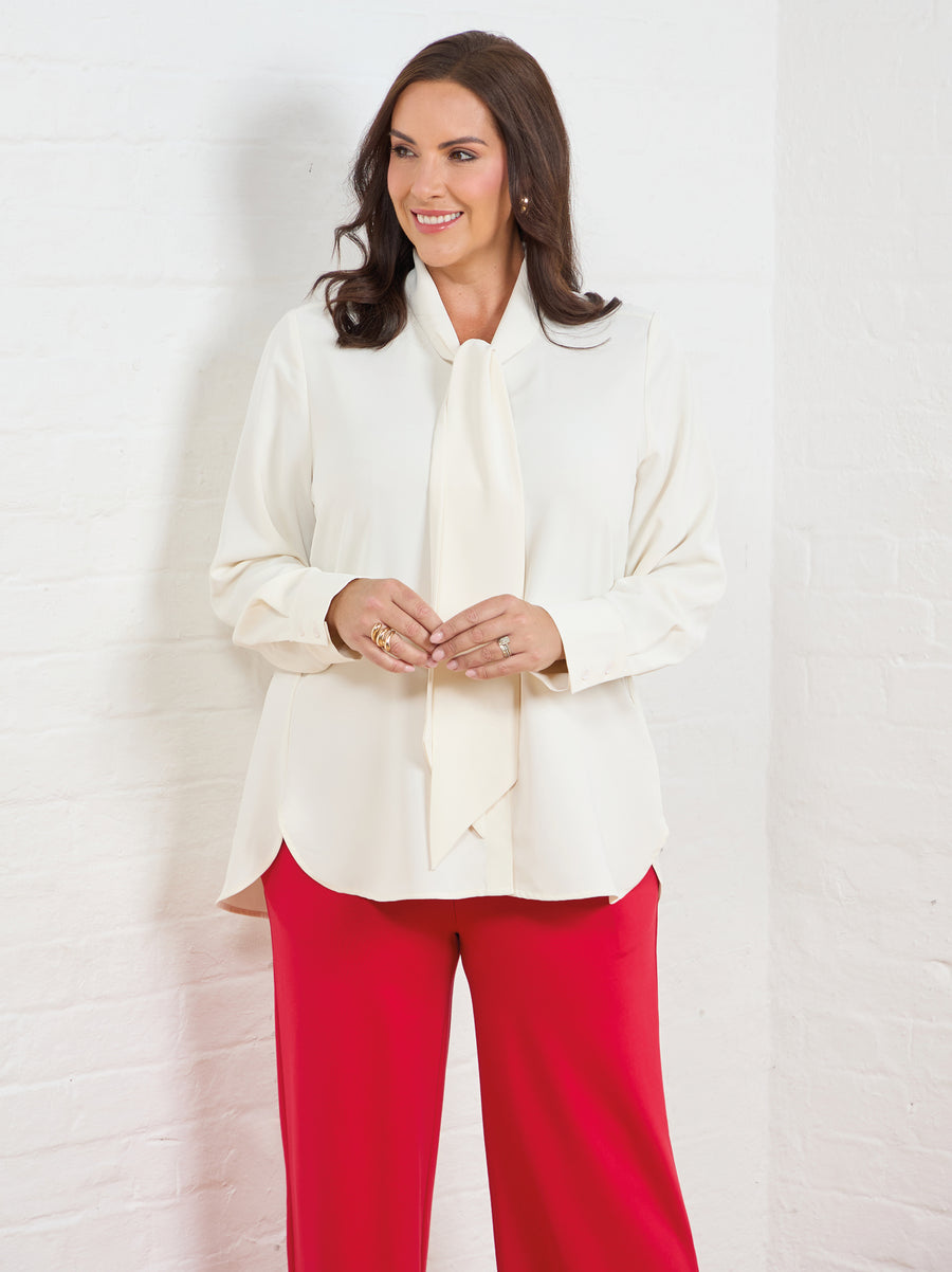 Hilda Crepe Shirt - Ivory