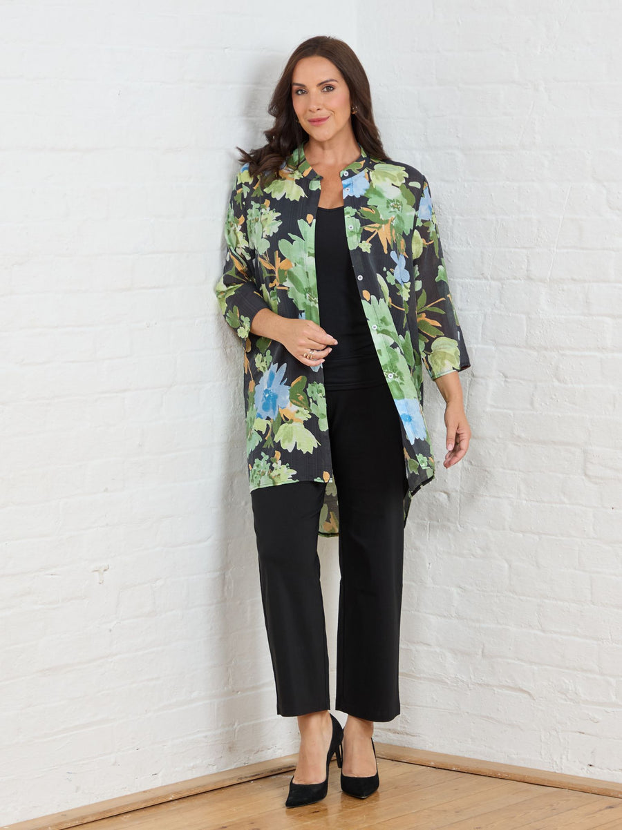 Honor Printed Shirt - Black Floral