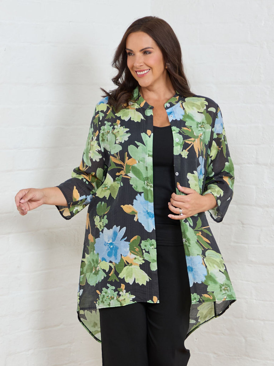 Honor Printed Shirt - Black Floral