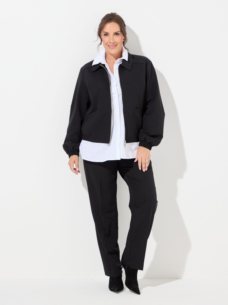 KAFFE Curve Sakira Black Tailored Trouser