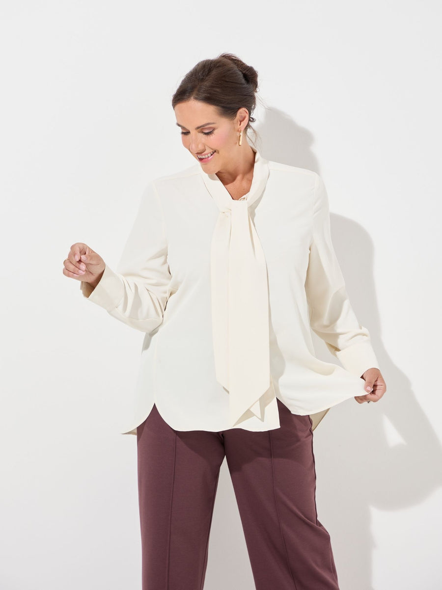 Hilda Crepe Shirt - Ivory