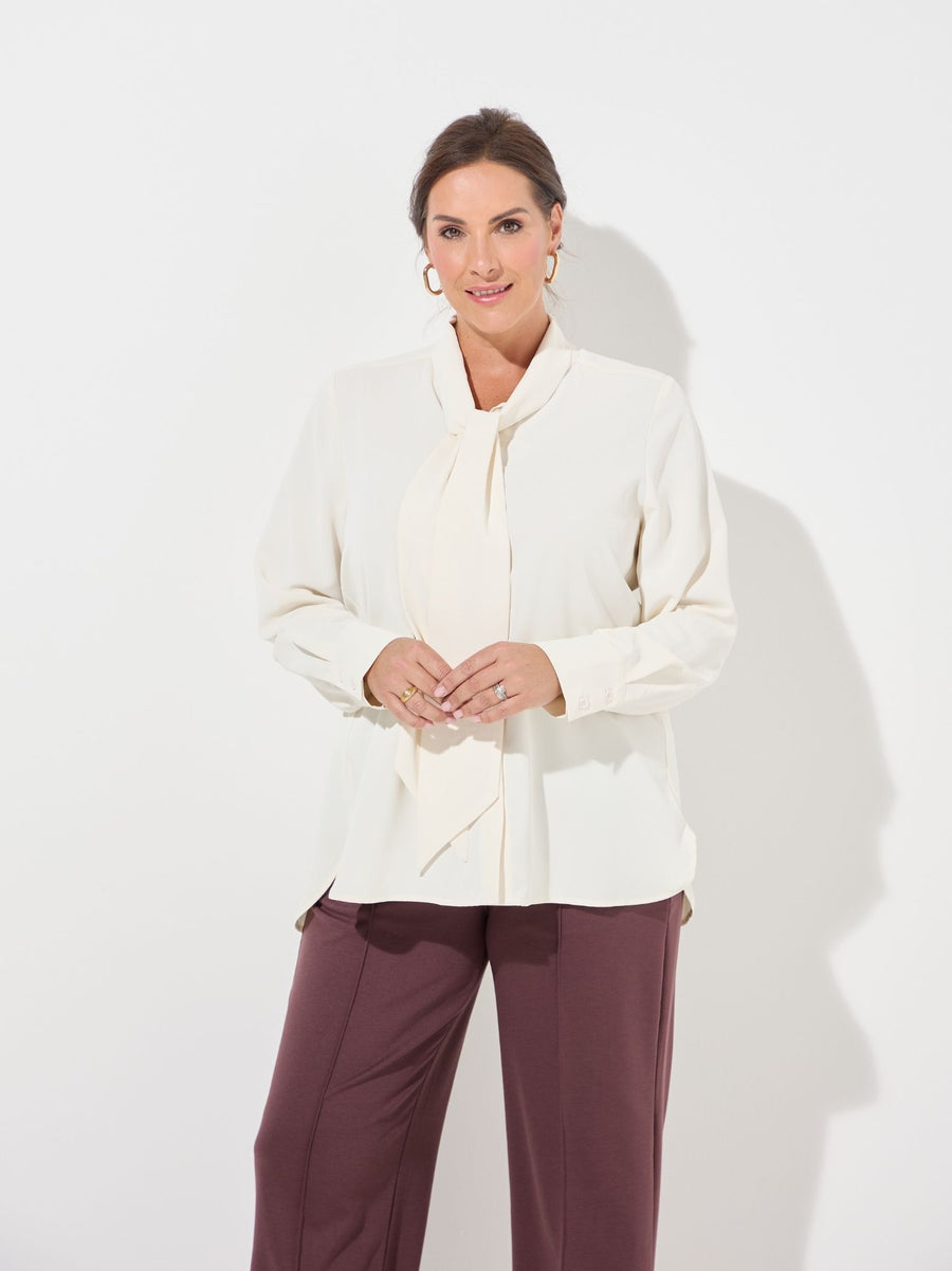 Hilda Crepe Shirt - Ivory
