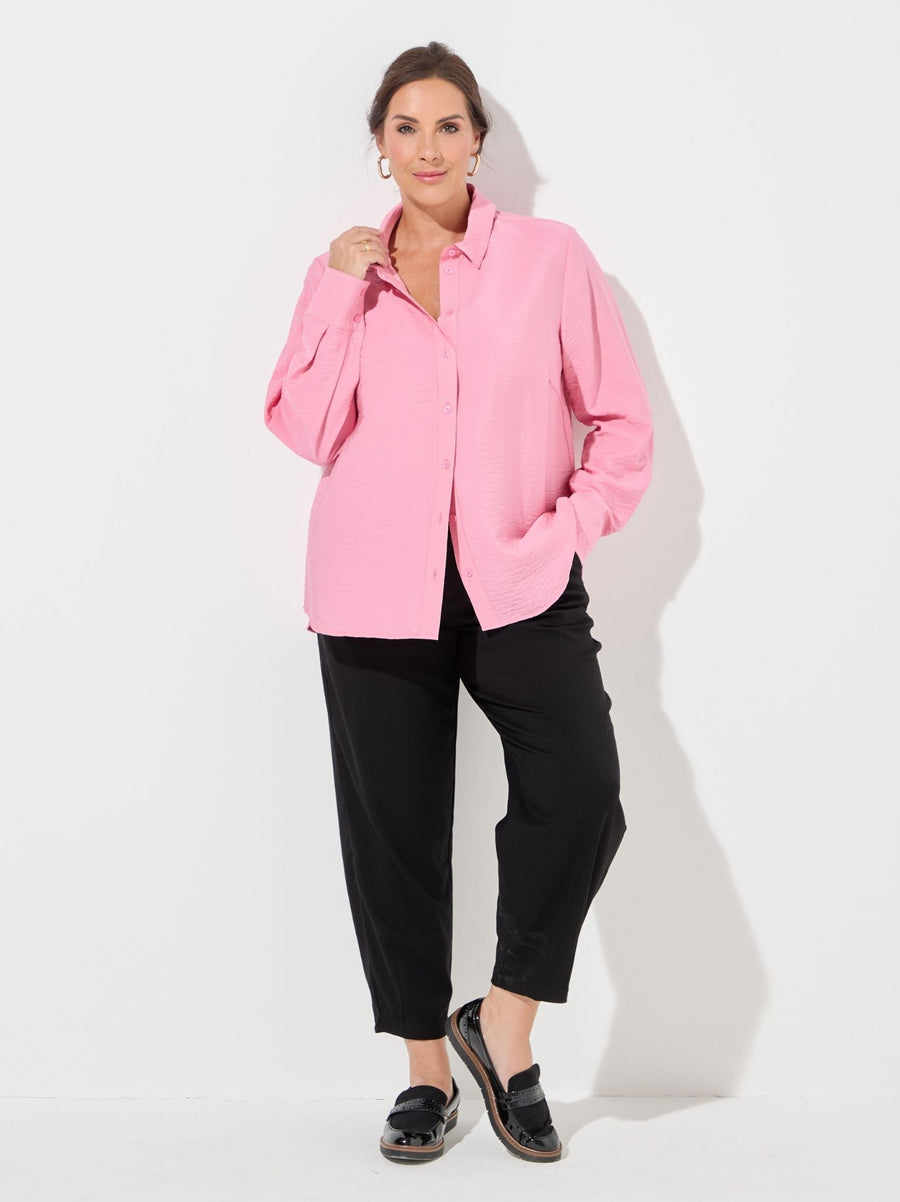 KAFFE Curve Gila Wild Rose Tie Shirt
