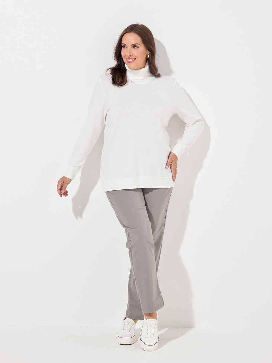 Ruth Stretch Trouser - Taupe