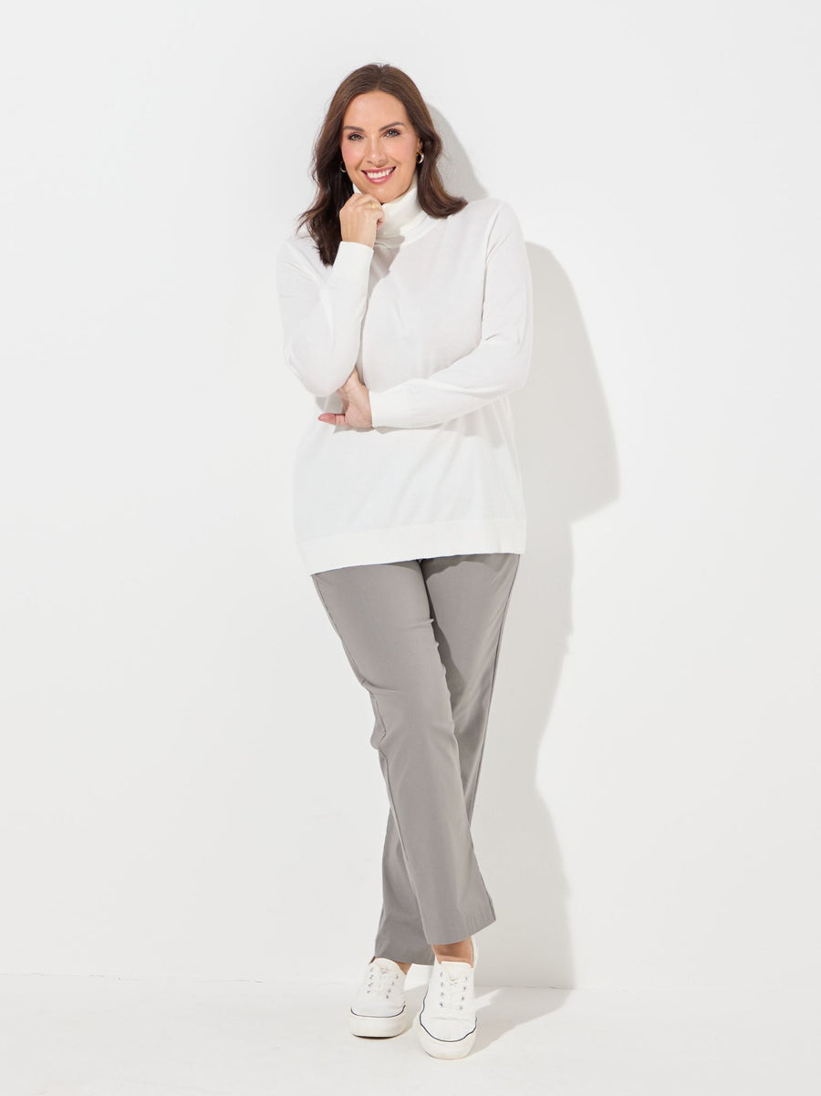 Ruth Stretch Trouser - Taupe