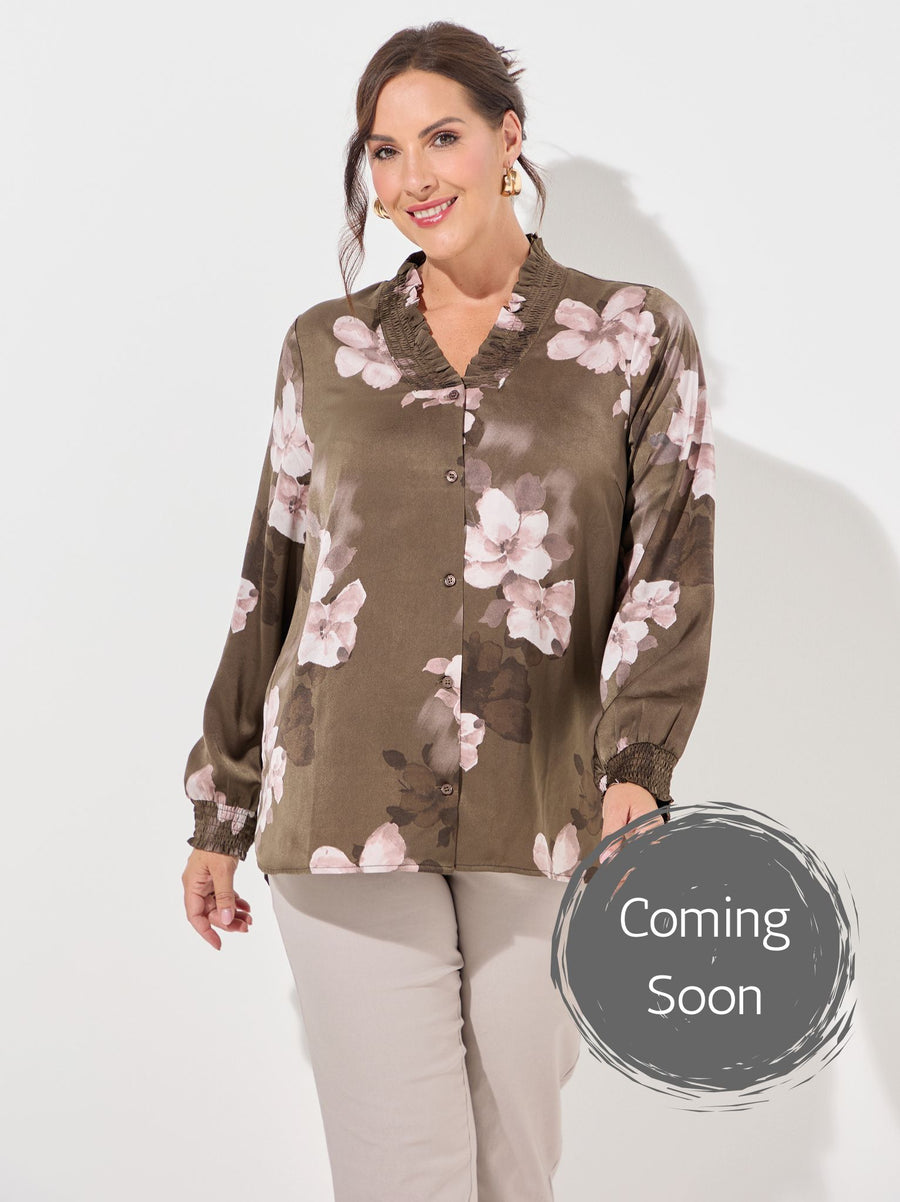 Tabia by CISO Dark Olive Printed Tunic