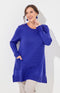 Mia Cotton Blend Rib Knit Jumper - Cobalt