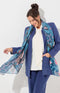 Hannah Multi Print Scarf -Teal/Pink