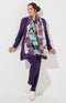 Margaret Cotton Blend Knit Rib Jumper - Purple