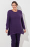 Margaret Cotton Blend Knit Rib Jumper - Purple