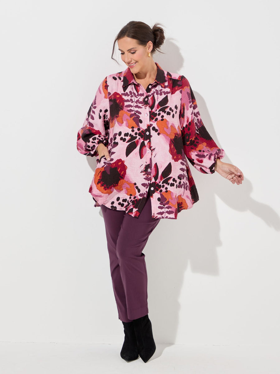 Hazel by NOEN Wild Rose Printed Shirt