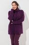 Melissa Purple Boucle Knit Roll Neck Jumper - Purple