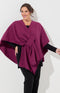 Chelsea Self Tie Waist Poncho - Berry