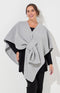 Chelsea Self Tie Waist Poncho - Grey