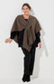 Chelsea Self Tie Waist Poncho - Cocoa