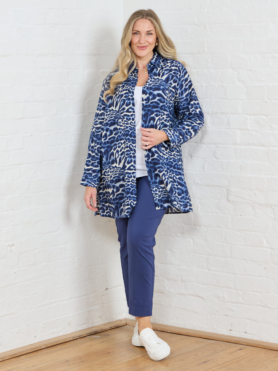 Marie FL by ROBELL Stretch Trouser - Blue