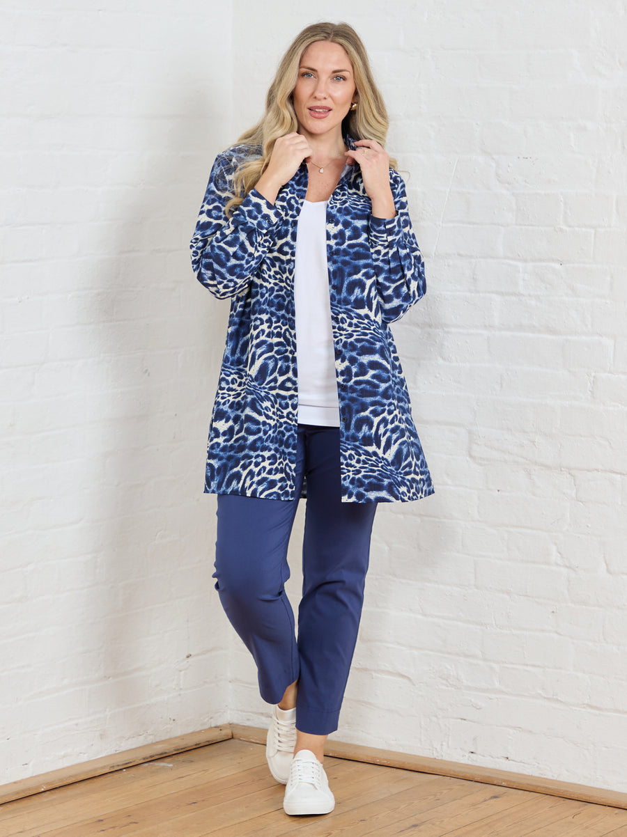 Marie FL by ROBELL Stretch Trouser - Blue