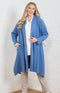 Ulrika By NOEN Boiled Wool Coat - Sea Blue