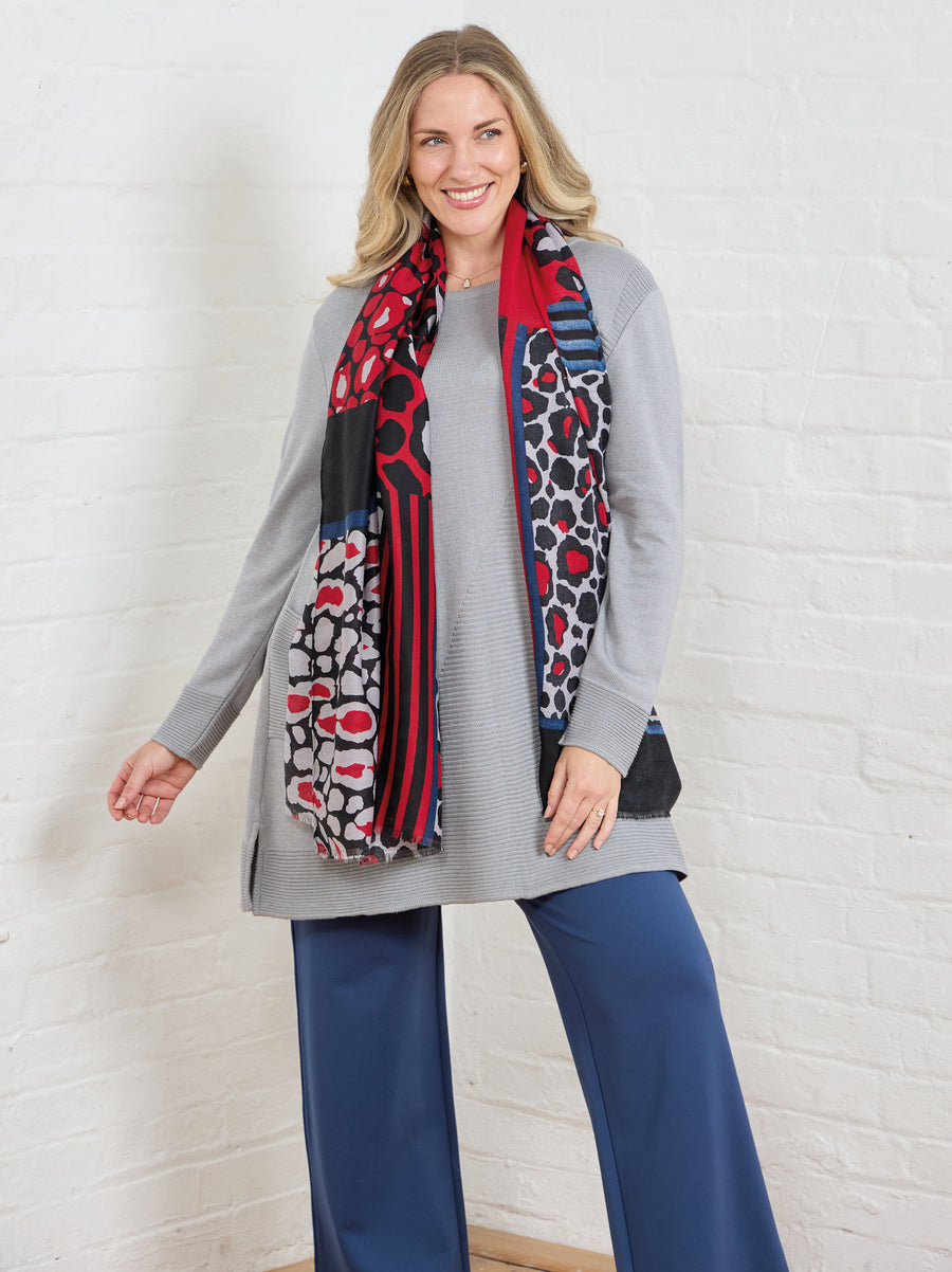Mia Cotton Blend Rib Knit Jumper - Pewter