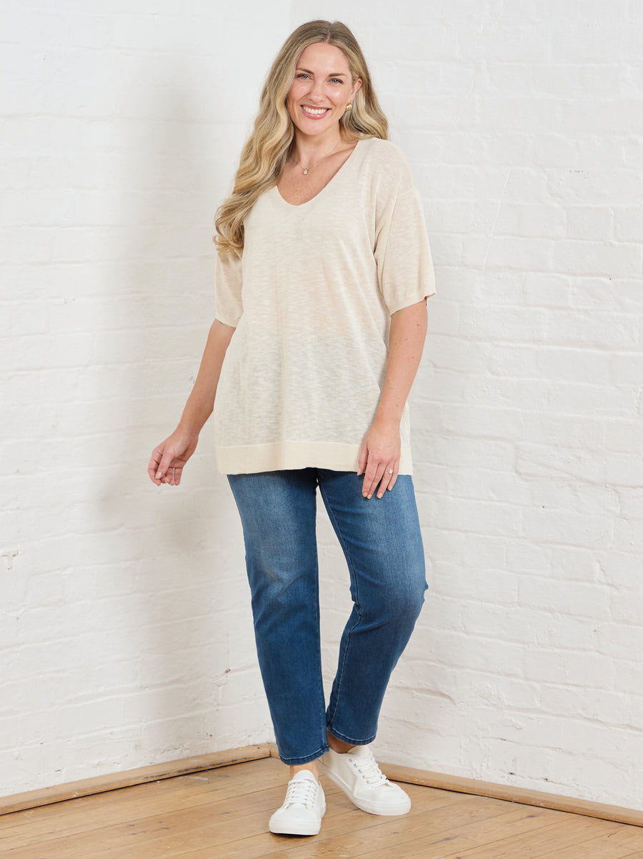 Vibeke by CISO Soft Knit Jumper - Sand