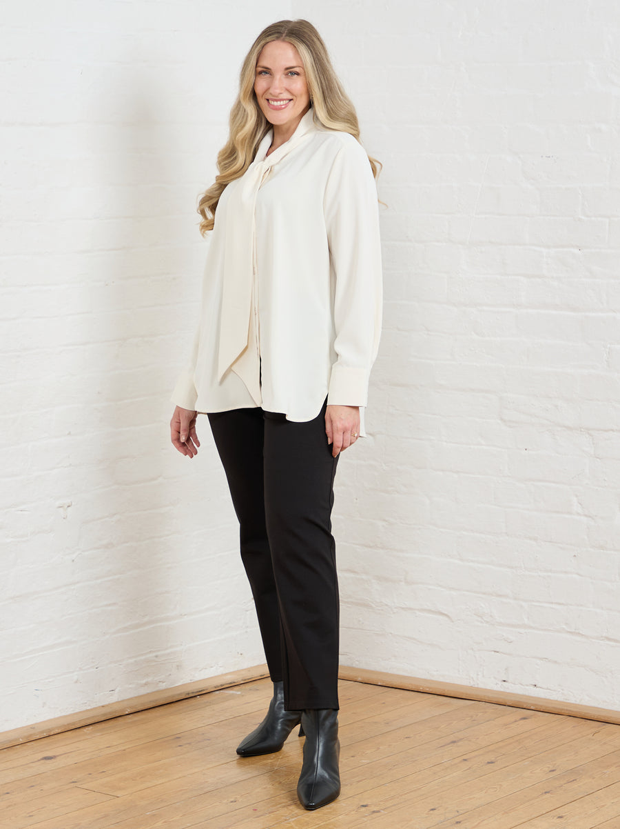 Raya Black Ponte Di Roma Trousers