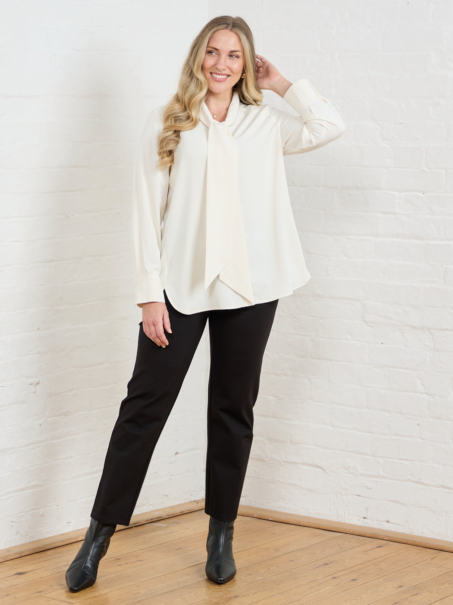 Raya Black Ponte Di Roma Trousers