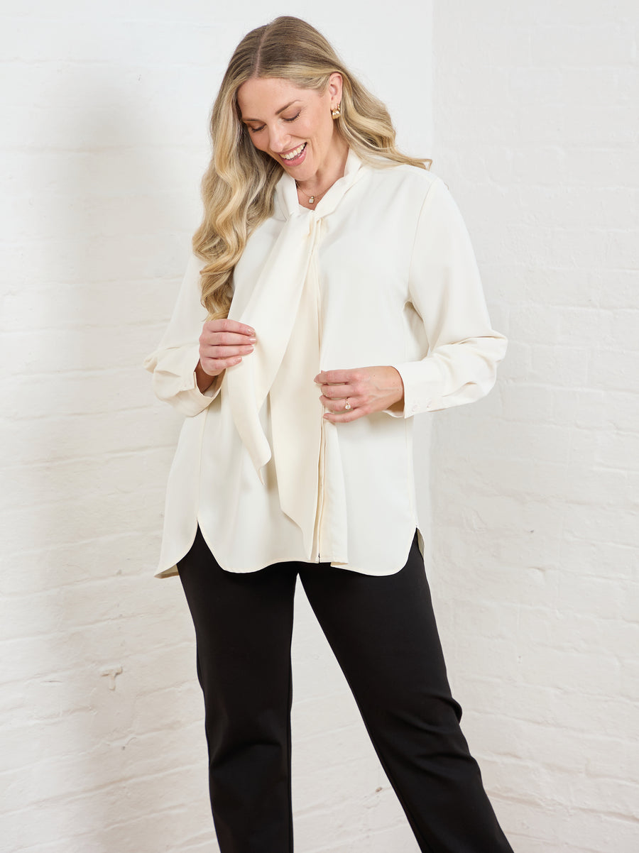 Hilda Crepe Shirt - Ivory