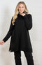 Mika Cotton Blend Roll Neck Jumper - Black