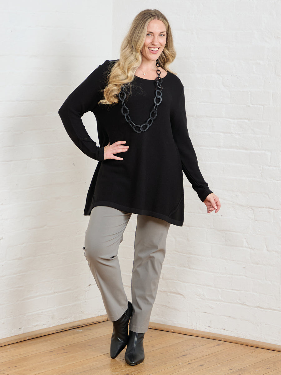 Margaret Knitted Jumper - Black