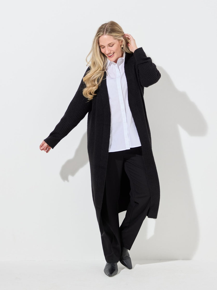 KAFFE Curve Rinye Long Cardigan - Black