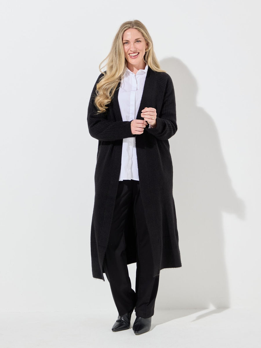 KAFFE Curve Rinye Long Cardigan - Black