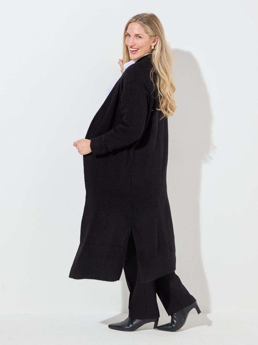 KAFFE Curve Rinye Long Cardigan - Black