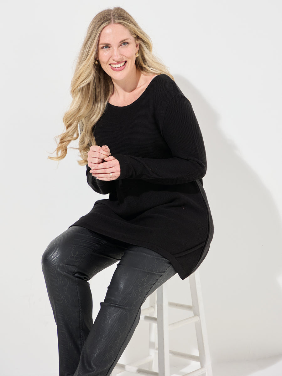 Margaret Knitted Jumper - Black