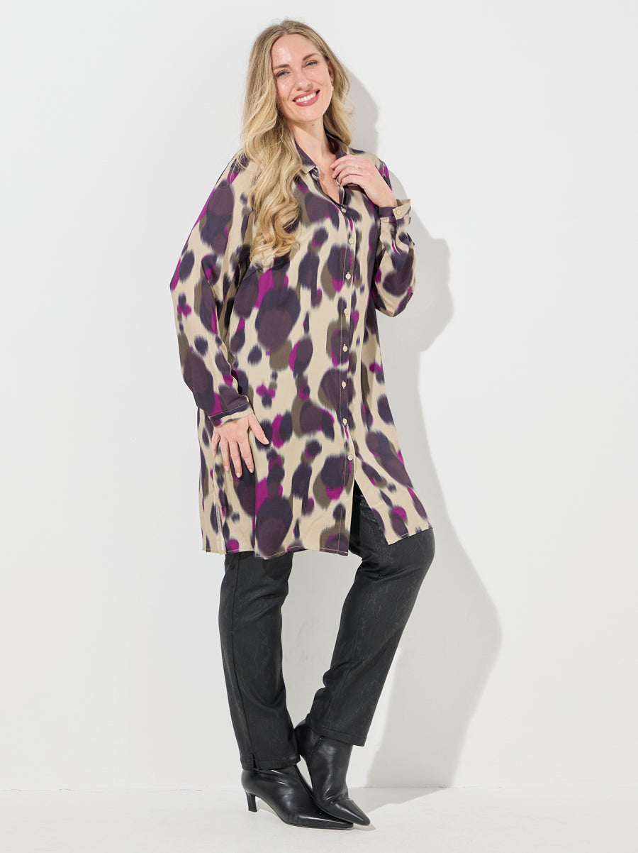 Hedy by CISO Purple Print Long Shirt