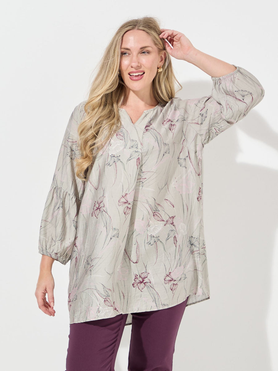 Tyra by CISO Rose Long Printed Tunic