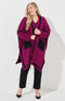 Athena Knitted Poncho - Plum