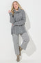 Melissa Boucle Knit Roll Neck Jumper - Grey Melange