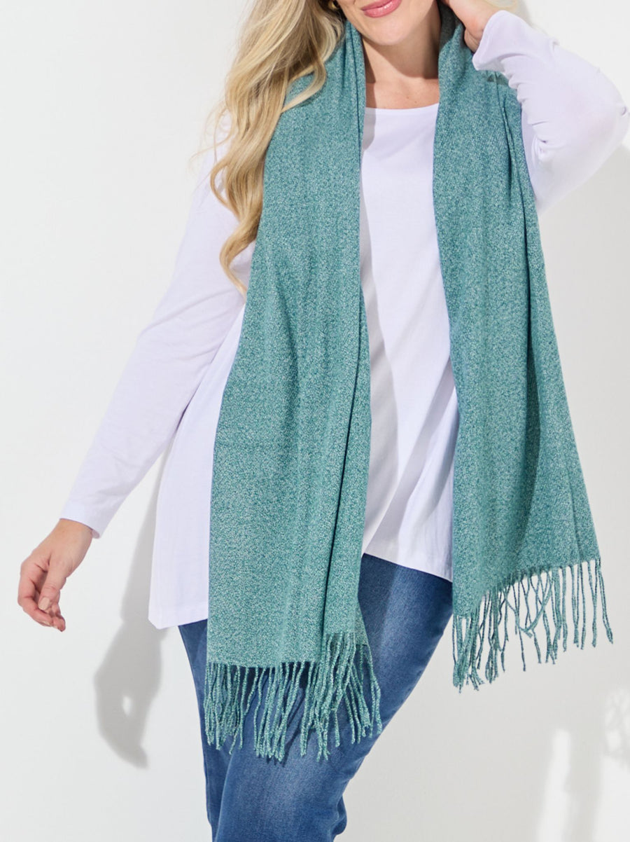 Soft Pashmina Style Wrap Scarf - Teal