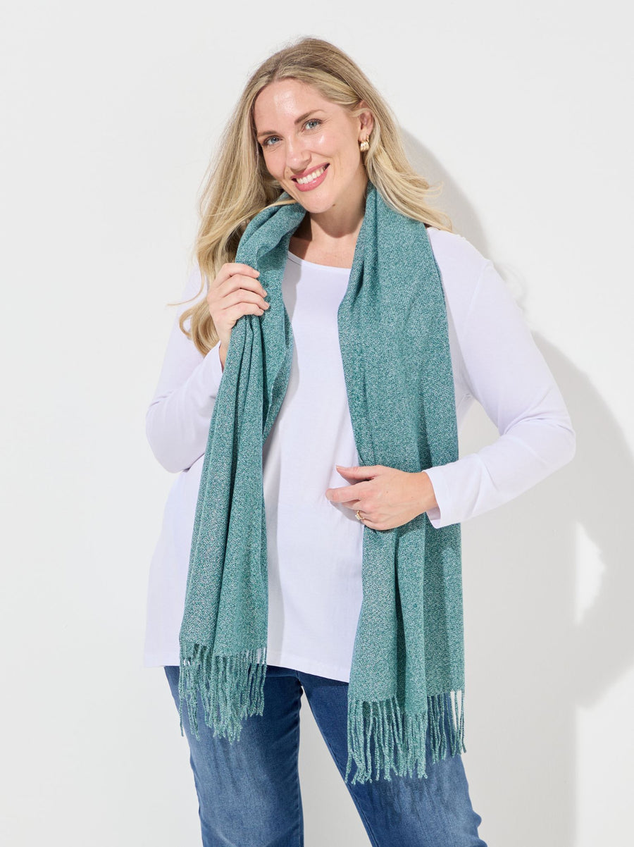 Soft Pashmina Style Wrap Scarf - Teal