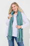 Soft Pashmina Style Wrap Scarf - Teal