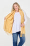 Soft Pashmina Style Wrap Scarf - Mustard