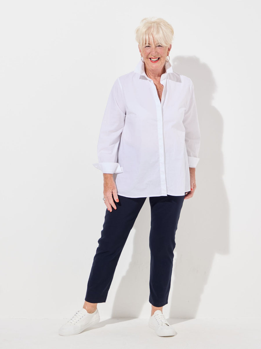 Ella Stretch Slim Leg Trouser - Navy