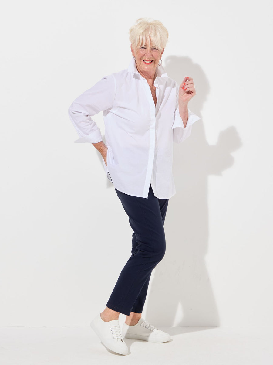 Ella Stretch Slim Leg Trouser - Navy