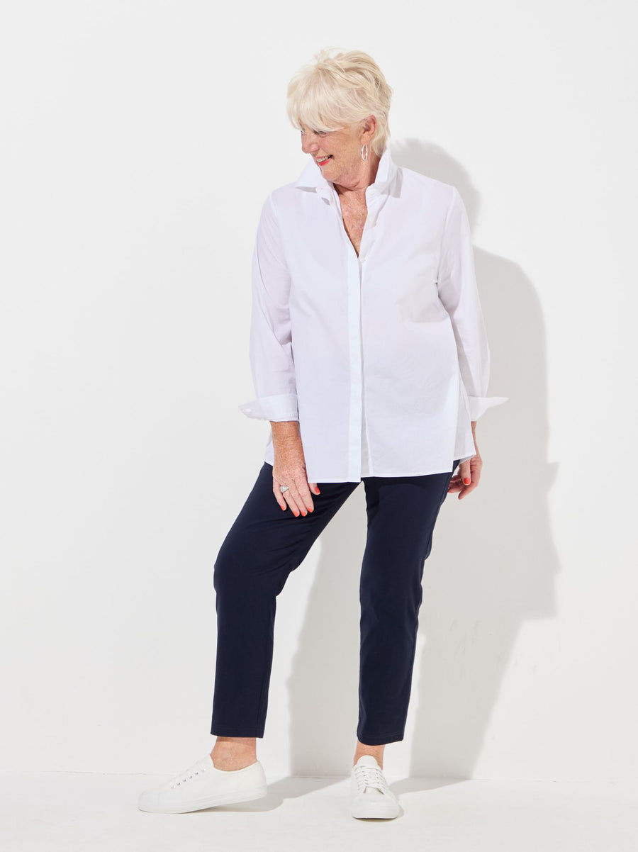 Ella Stretch Slim Leg Trouser - Navy