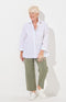 Steffi Stretch Cropped Trouser - Sage