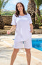 Emma (Robell) Stretch Shorts - White