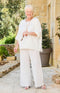 Reese Viscose/Linen Draw String Trouser - Off White