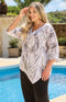 Gemma Viscose/Linen Top - Snake Print