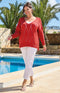 Frida Open Knit Jumper - Terracotta