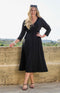 Ophelia Silky Jersey Dress - Black